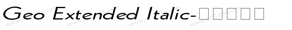 Geo Extended Italic字体转换